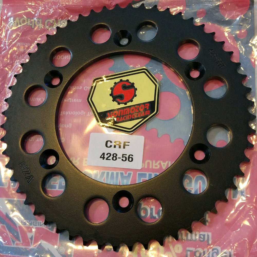 Gear Belakang / Rear Sproket  428 Honda CRF 150 56T VZM Hitam-1