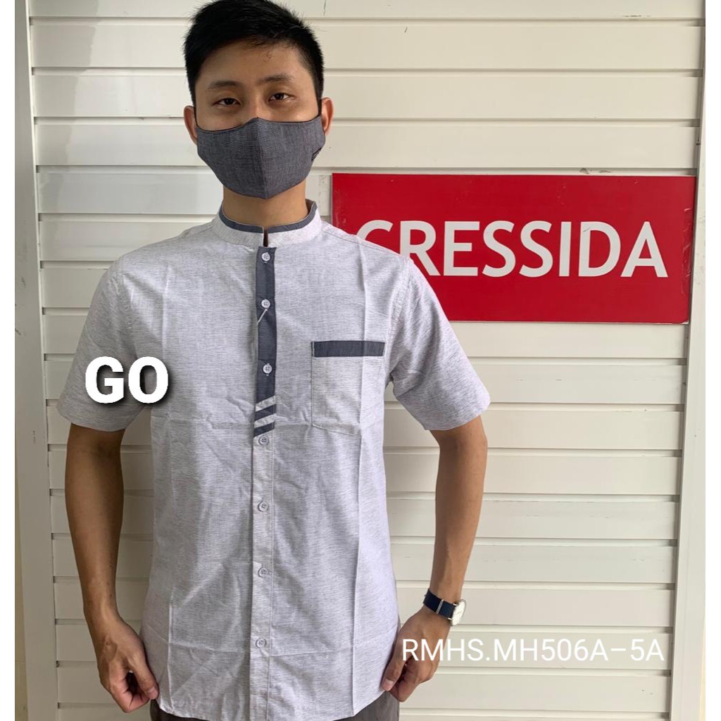 BB KEMEJA KOKO PRIA SLIMFIT Casual Kemeja Lengan Pendek