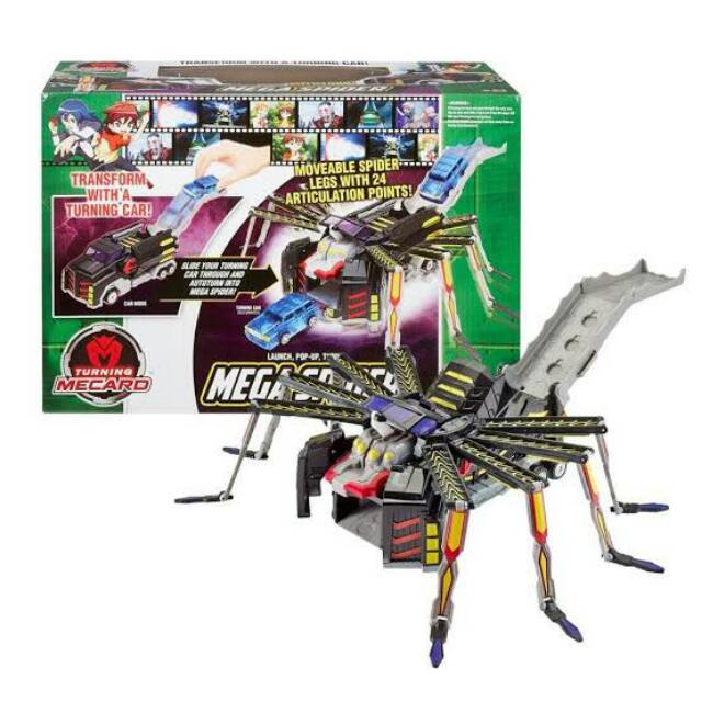 Turning Mecard Mega Spider Mainan Transformasi Anak Robot Mobil Murah
