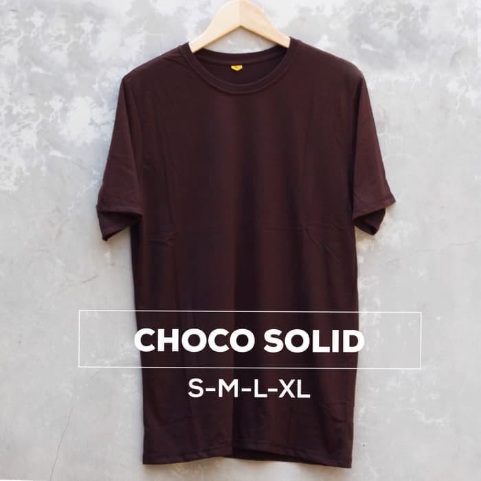 COKLAT TUA PENDEK KAOS PRIA POLOS KATUN COMBED 30s