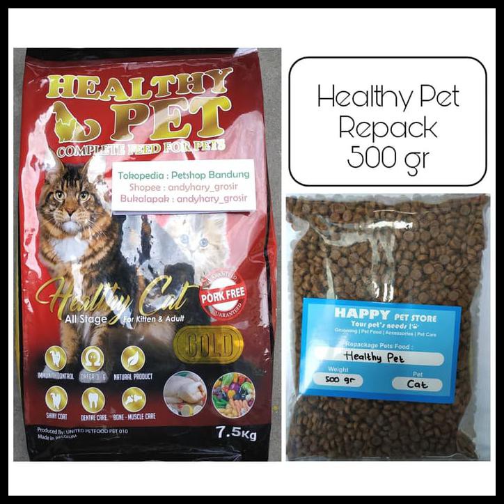 Healthy Pet 500gr Repack Dry Cat Food Kitten Adult Makanan Kucing 500g Shopee Indonesia