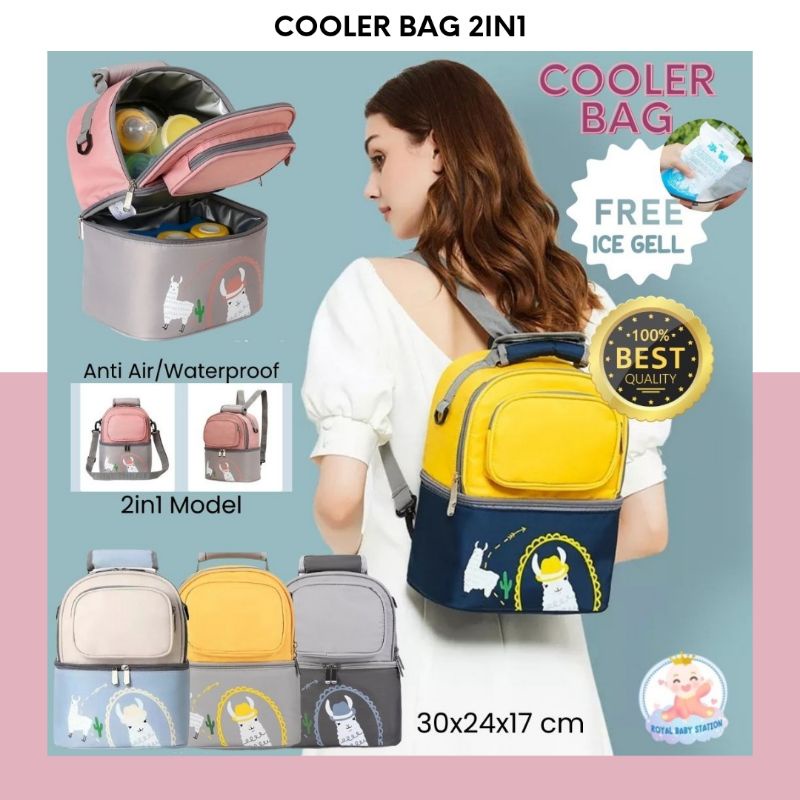 Royal Baby Tas Cooler Bag Penyimpanan Asi 2in1 Anti Air Premium Tas Bayi