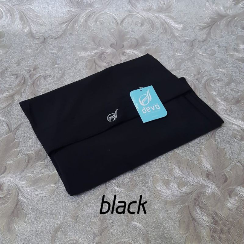 hijab instan bergo malay | jersey premium devo hijab-(Black) (BM)