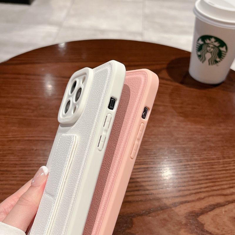 Soft Case Bahan Kulit Tahan Banting Untuk iPhone 14 13 12 Pro Max 14 Plus