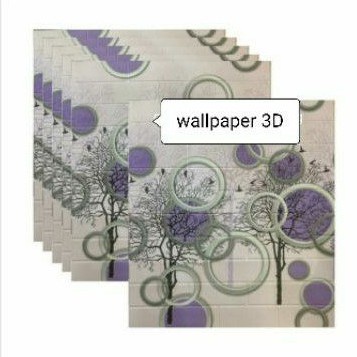 Emboss Wallpaper Dinding 3D Ceiling Ruang Tamu Kamar Tidur Dekor Foam Walpaper Sticker 70X70