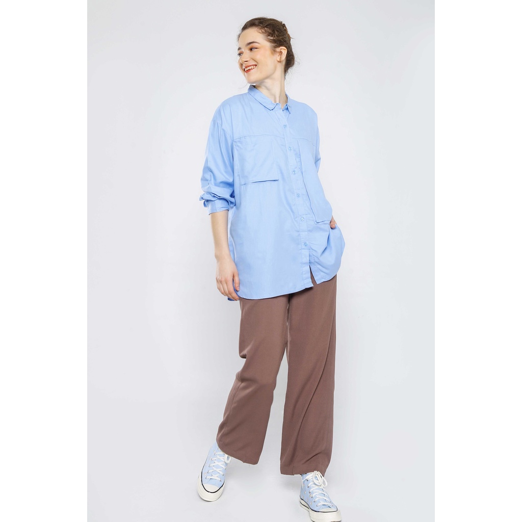 Gaudi Atasan Kemeja Wanita Torvi Oversized Shirt-8