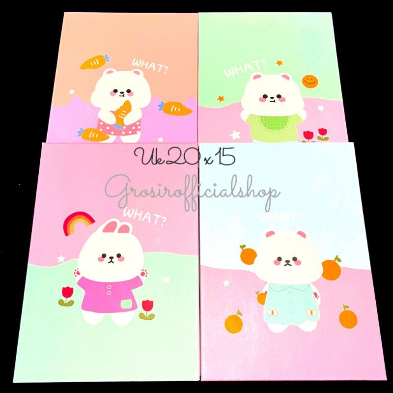 Kaca Cermin Rias Model buku Uk 20 x 15 / Cermin Lipat / Cermin Cover Lucu-M.WHAT 20X15