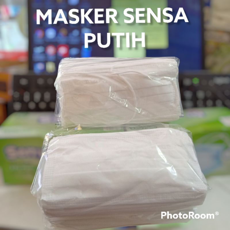 Masker Hijab Headloop SENSA PLUS 3ply isi 50pcs