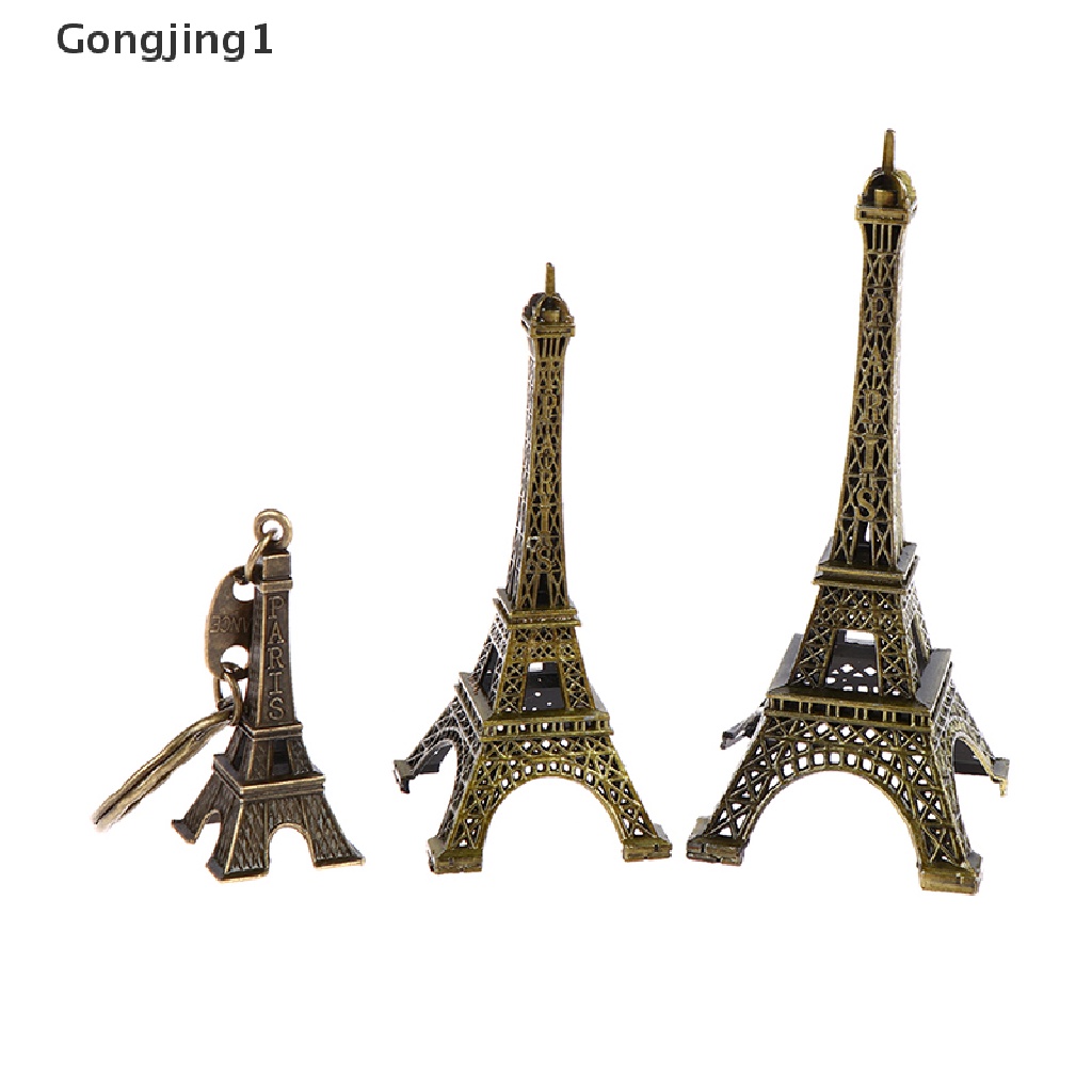 Gongjing1 Patung Model Menara Eiffel Paris Retro Bahan Metal Warna Perunggu Untuk Dekorasi Rumah