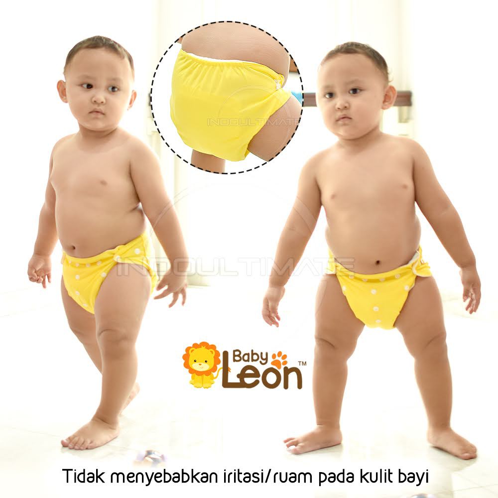 BABY LEON Popok Bayi Size XL 1pcs BY-72 FREE INSERT Clodi Kain Cuci Ulang Newborn