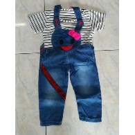 hansop baju monyet anak perempuan bahan jeans AN 499