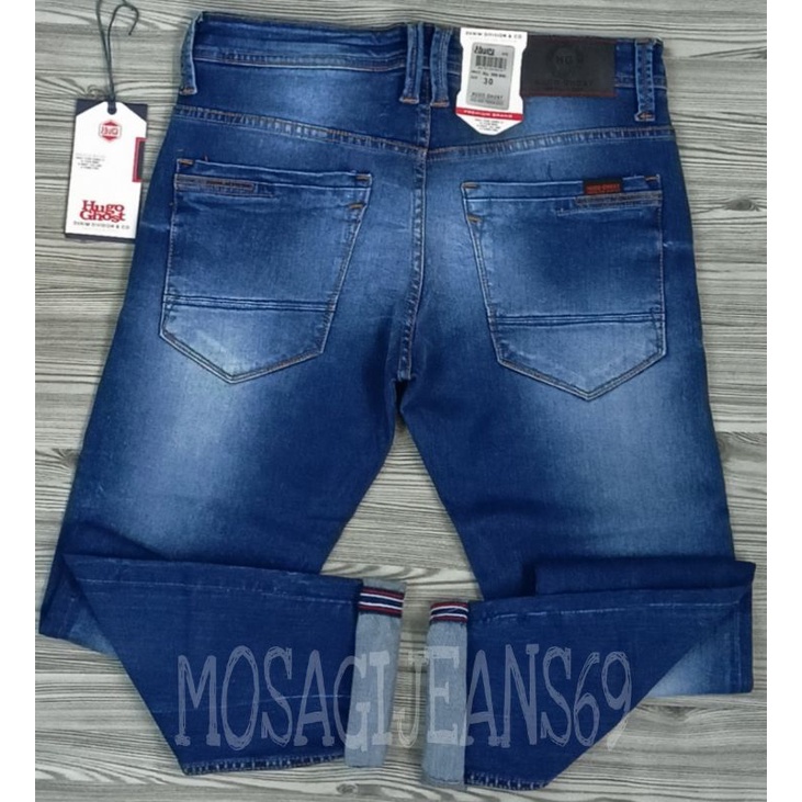 CELANA PANJANG PRIA SOFTJEANS HUGOGHOST KARET KANTONG TEMPEL