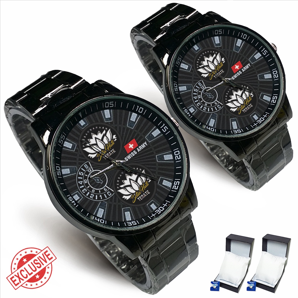 Jam Tangan Rantai Couple Logo TERATE - 1 (Cool)