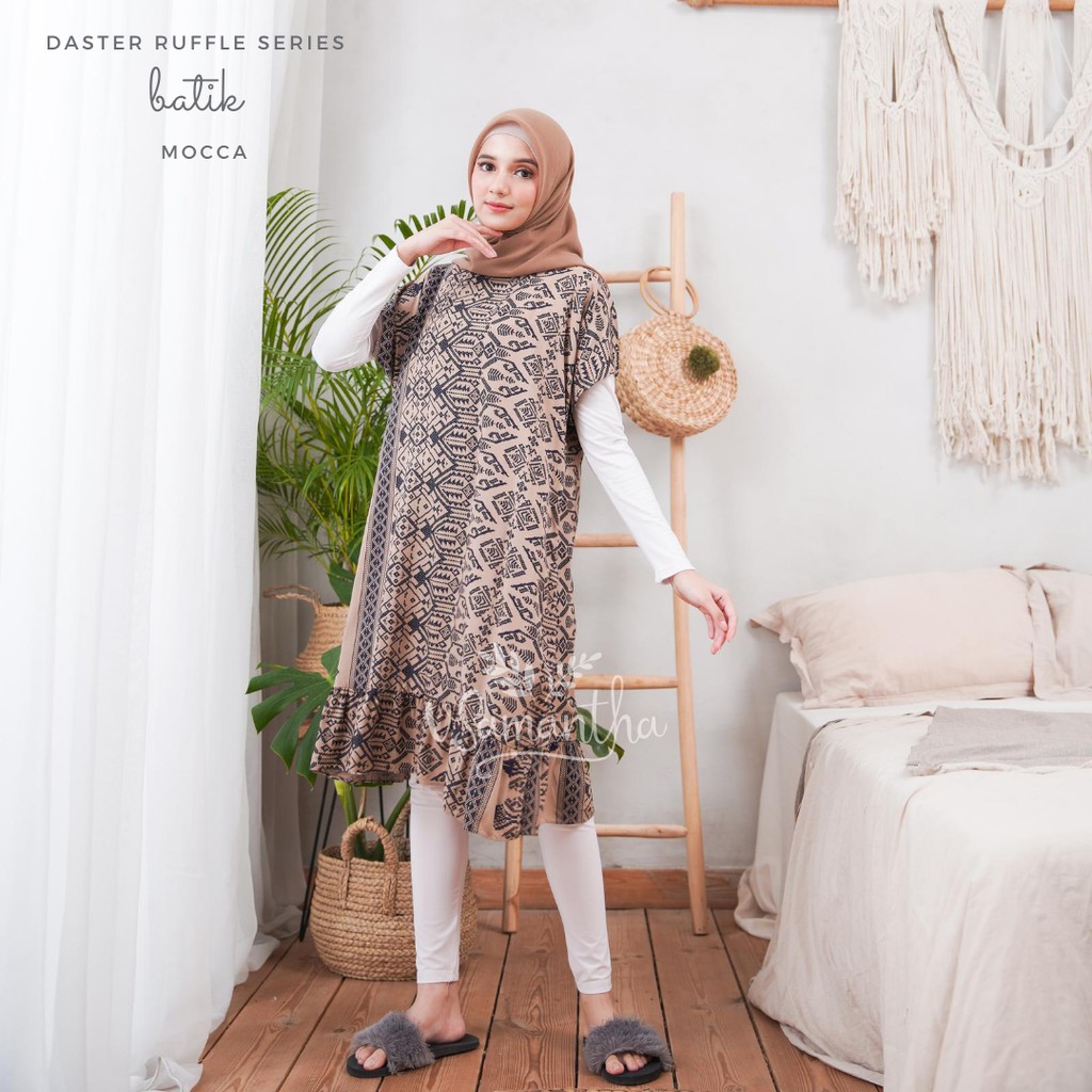 vSamantha - Daster Viral Ruffle Rayon Motif