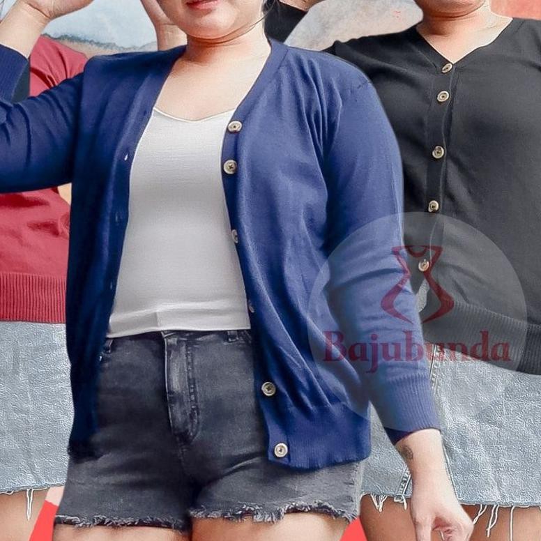 ☺ CARDIGAN RAJUT BIG SIZE LD 110 - 120 WANITA / KARDIGAN WANITA JUMBO / LUARAN PLUS SIZE BAJUBUNDA ✥