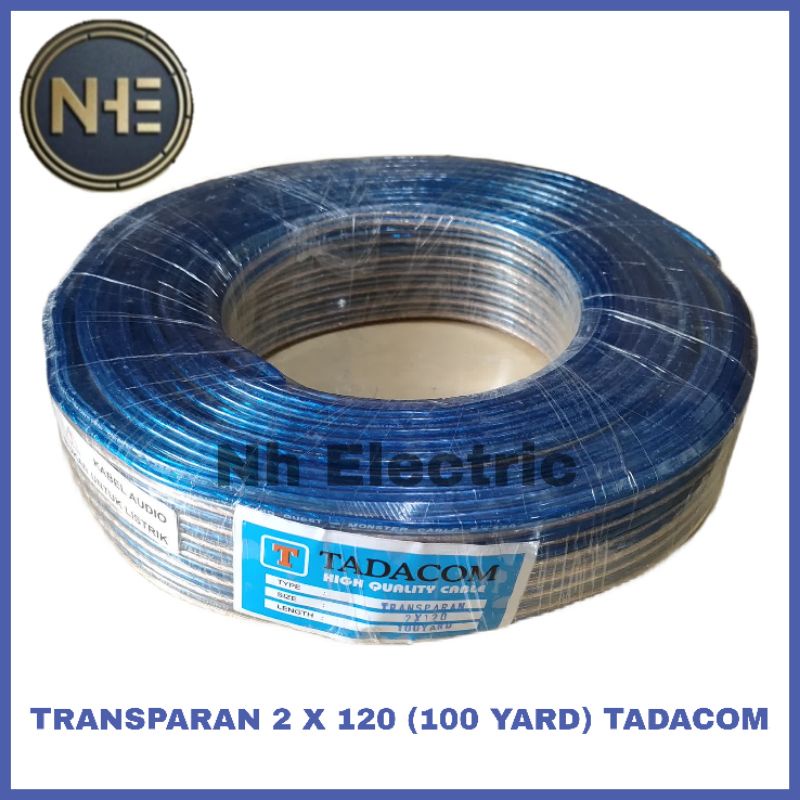 Kabel Listrik Transparan 2x120 100 Yard Tadacom - Kabel Trans Audio Serabut 2x120 100Y Tadacom