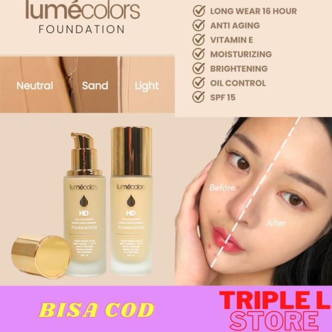 LUMECOLORS FOUNDATION FULL COVERAGE ORIGINAL KECANTIKAN MAKEUP
