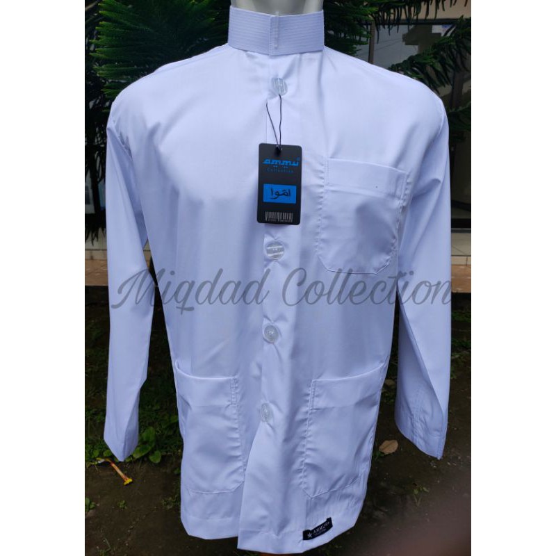 Termurah Baju Koko Ammu Collection Original Model Haibah / Ammu Putih / Koko Habaib/ Koko Taqwa Ammu