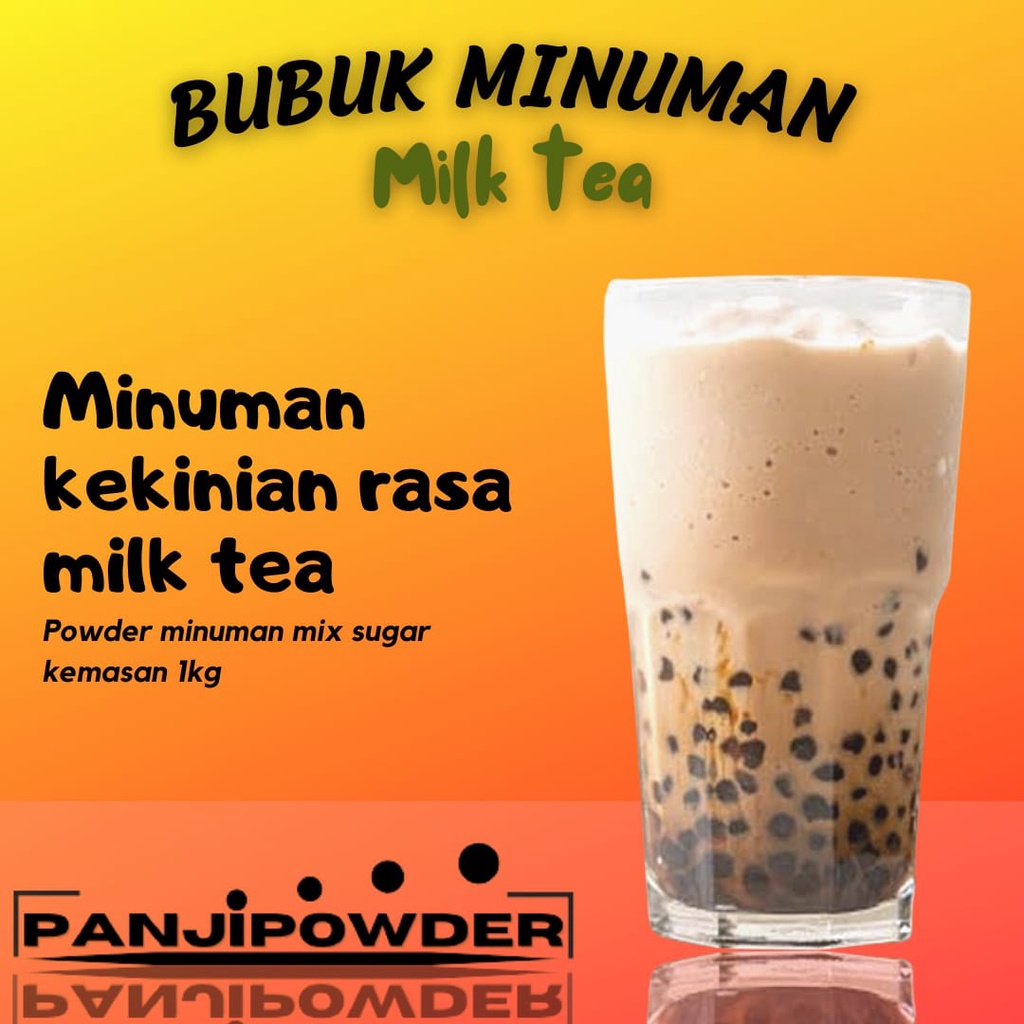 bubuk minuman boba rasa milk tea 1kg bubuk minuman rasa milk tea serbuk minuman aneka rasa powder minuman