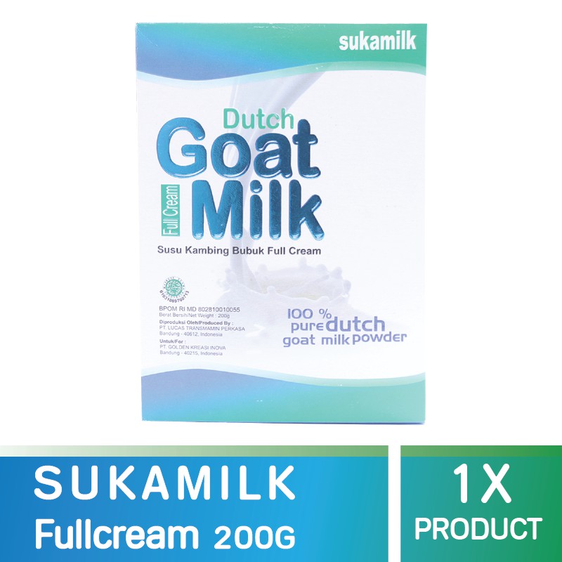 

SUKAMILK Fullcream 200Gr / Susu Kambing Bubuk Murni - SKM0001