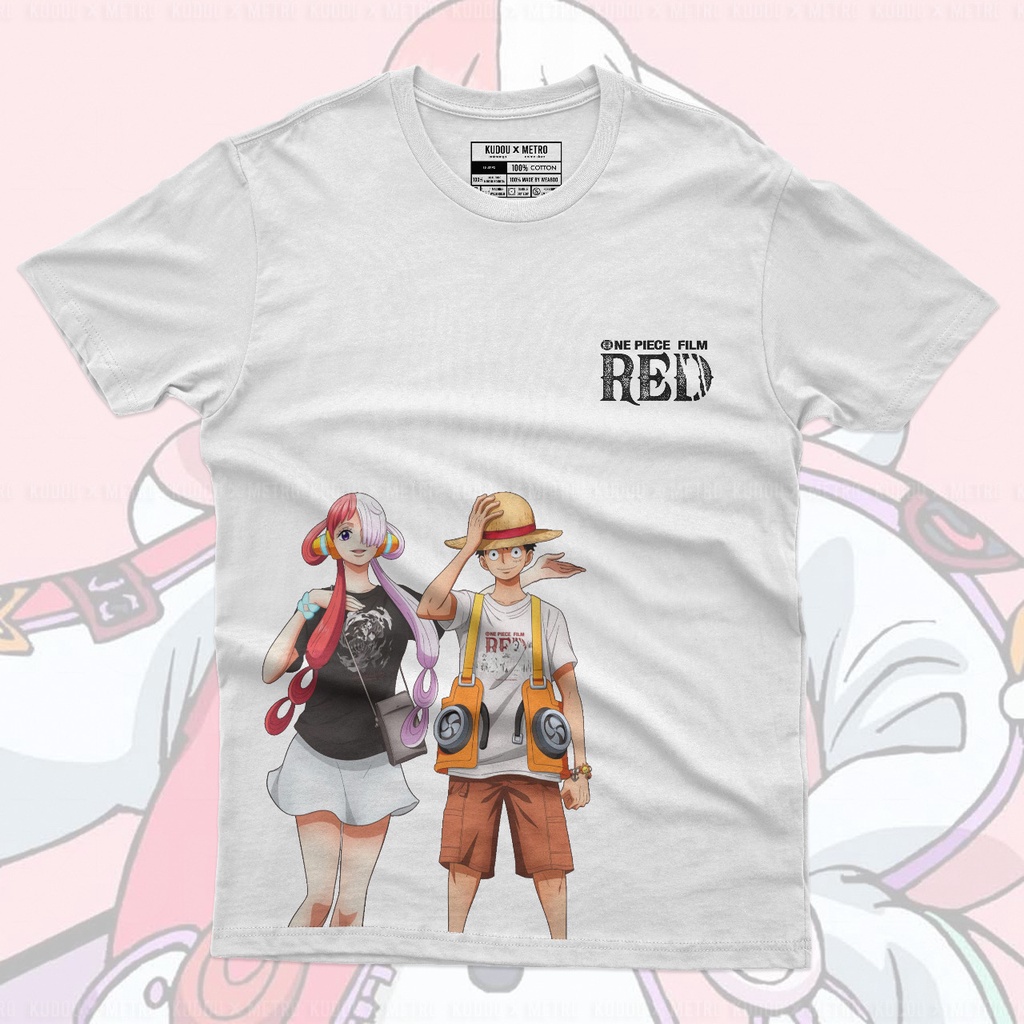 Tshirt Uta x Luffy Anime Manga One Piece Movie Red Premium Unisex