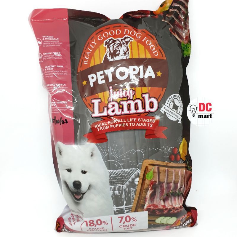 Petopia DOG FOOD 1KG All Life Stages / Makanan Kering untuk Hewan Puppy sampai Dewasa