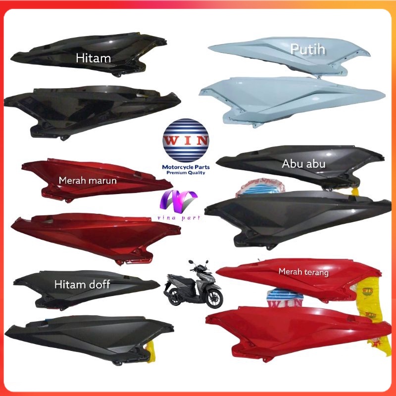 cover body belakang vario 125 150 led old k59 putih hitam merah marun hitam doff abu abu merah cokla