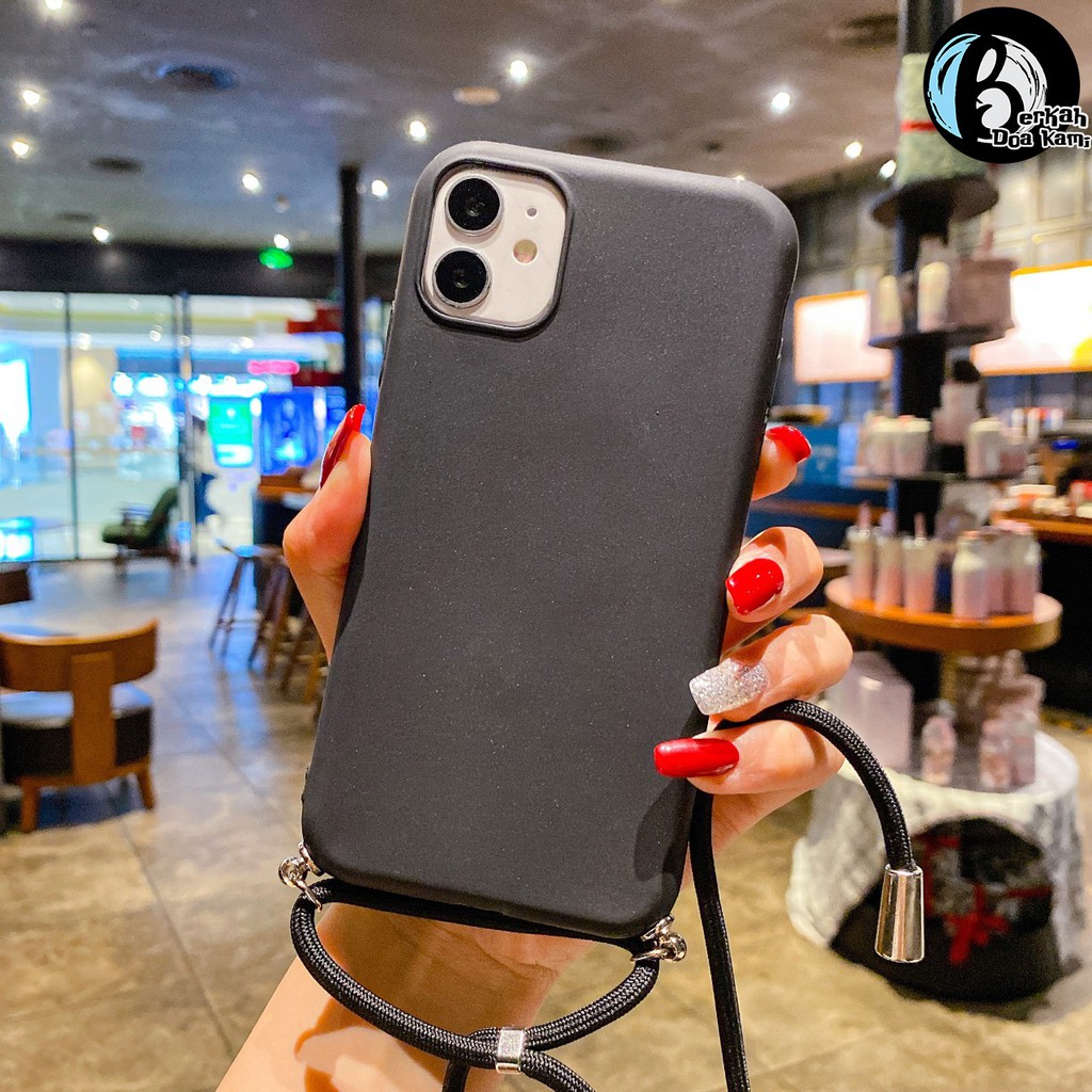 Softcase Slingcase Tali Lanyard Candy Oppo A3s A33w Neo 9 A37 9 A57 A39 A71 A83 F1S A59 BDK1450-HITAM