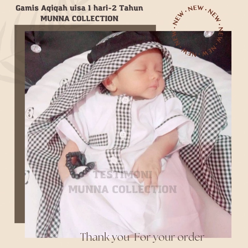 Fast Delivery Jubah Bayi Aqiqah/Gamis Bayi Aqiqah/Koko Bayi/Jubah Aqiqah/Qomis Aqiqah