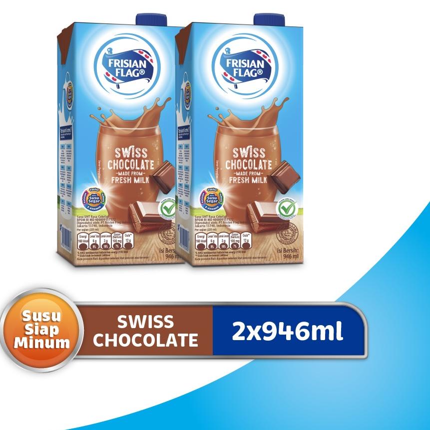 

Frisian Flag Family UHT Swiss Chocolate 946 ml x 2 pcs Kekinian