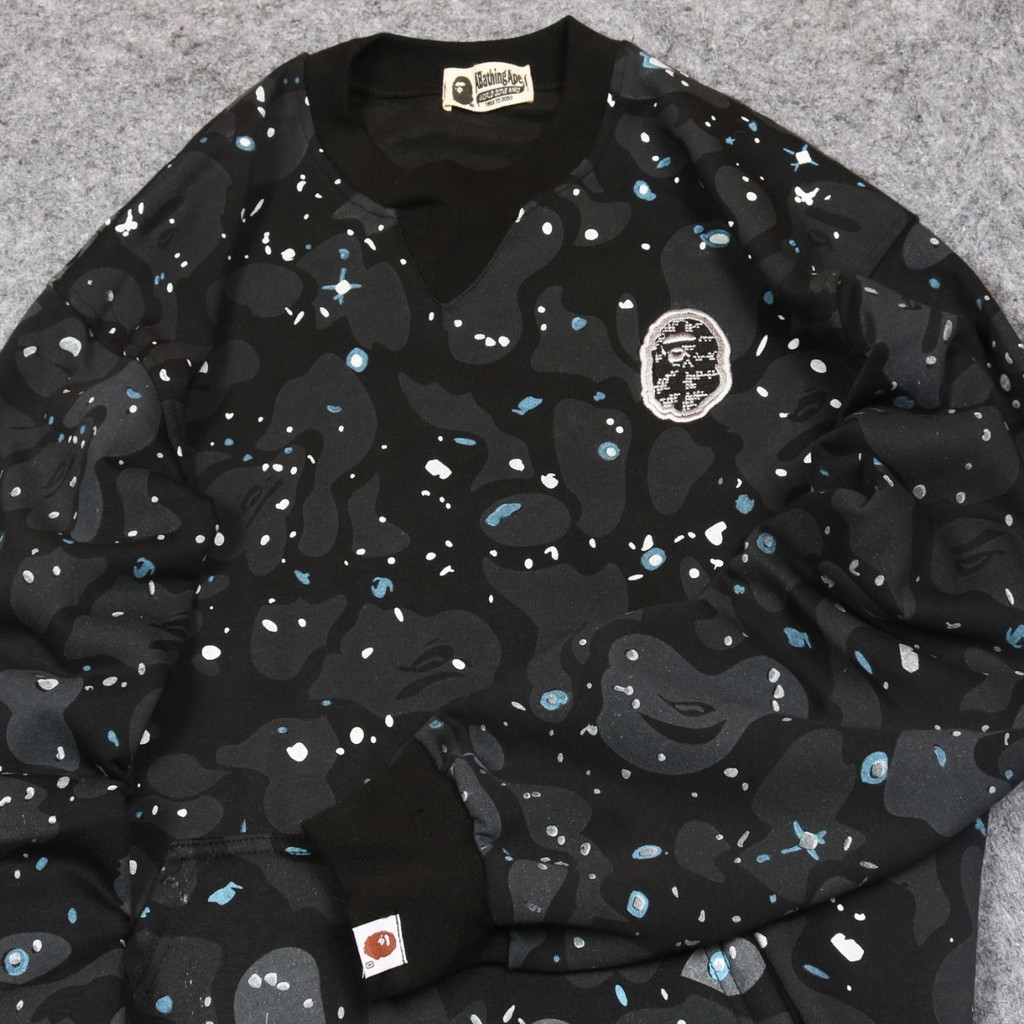 JAKET SWEATER CREWNECK APE SPACE CAMO UNISEX PREMIUM QUALITY