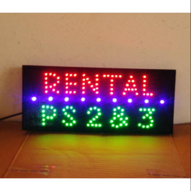Tulisan lampu led / led sign rental ps 2 & 3 kedip2
