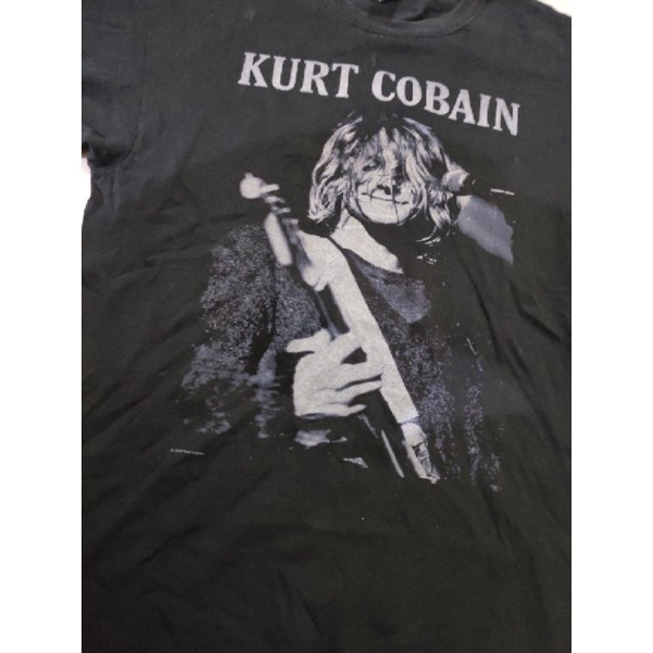 KAOS BAND KURT COBAIN NIRVANA SECOND VINTAGE WARNA HITAM