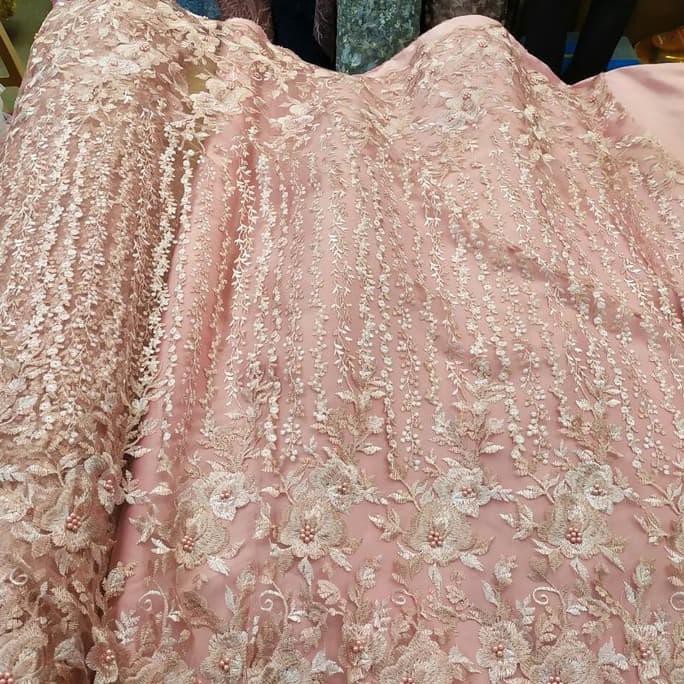 Kualitas Terbaik bahan kain brokat renda bunga. bahan gamis modern, kebaya modern, dres DISKON