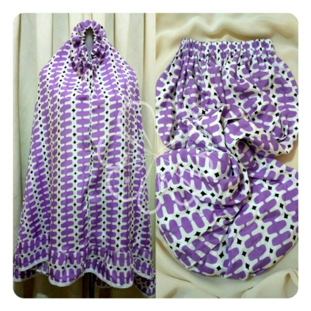 Mukena Anak Setelan Atas Bawah Motif Silky