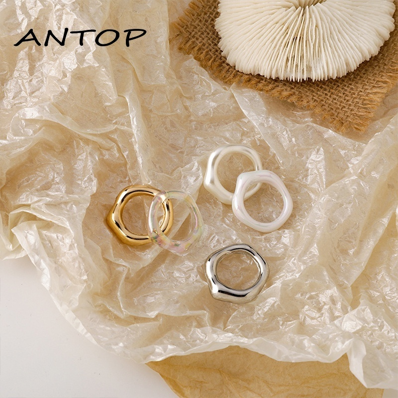 Cincin Fashion Gaya Korea Warna Permen Akrilik ANTOP