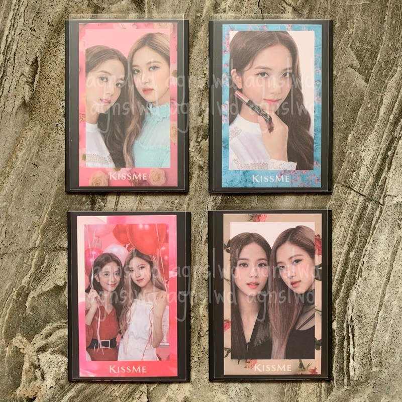 最高品質の BLACKPINK JISOO ROSÉ kiss me photocard K-POP/アジア