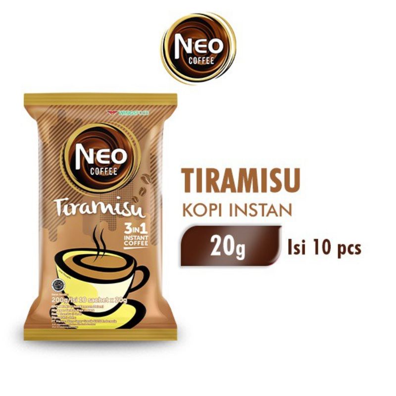 

NEO COFFEE Tiramisu 20g x 10 Pcs Kopi Instan NEO Tiramisu Pack 10x20gr