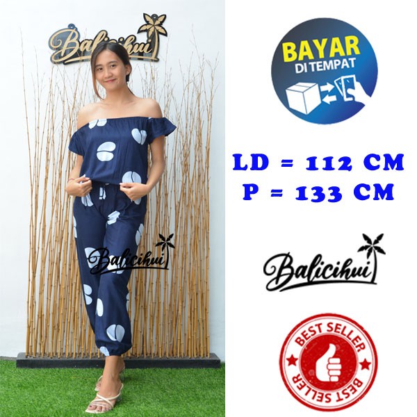 Balicihui Jumpsuit Panjang Lengan Jumpsuit Wanita Jumpsuit Bali