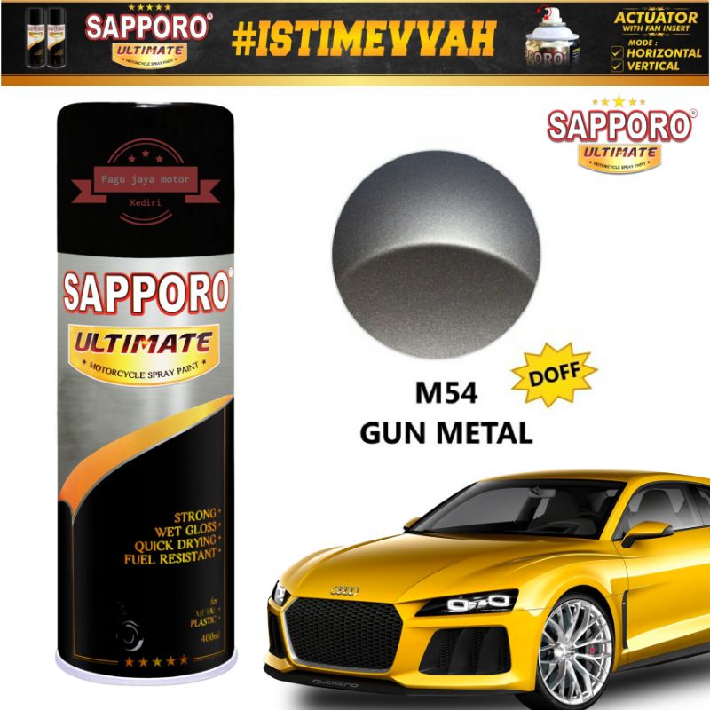 SAPPORO ULTIMATE GUN METAL M54 400ML SPRAY PAINT CAT SEMPROT