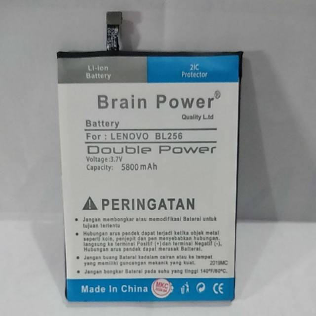 Double Power Battery Batere Batre Baterai Brain Power Lenovo A7010 Vibe K4 Note BL256 BL 256