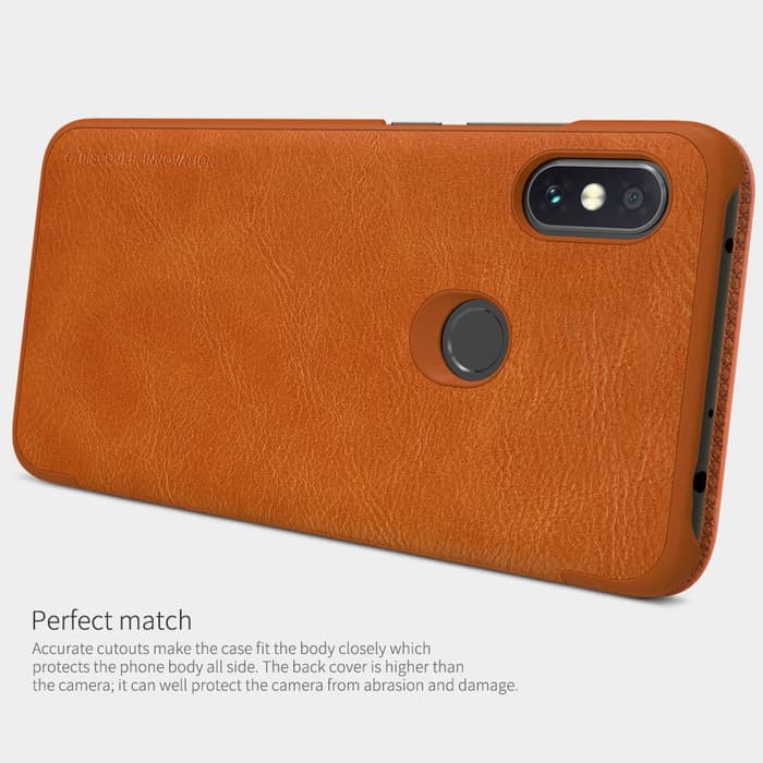 Flip Cover Xiaomi Redmi Note 6 Pro Nillkin Qin Leather Flip Hard Case Original