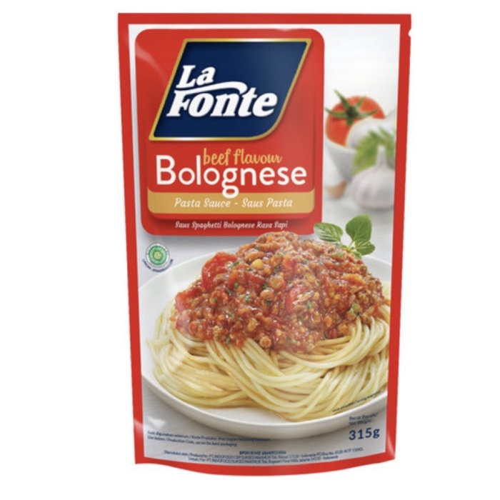 

pasta-aneka- la fonte pasta sauce saus bolognaise bolognese 315 gr siap saji -aneka-pasta.