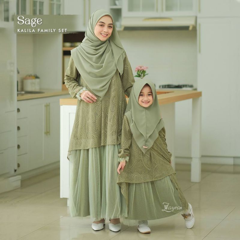 Kalila dress by Zayra Hijab | Gamis couple ibu anak yassmina hijab | DIJUAL TERPISAH