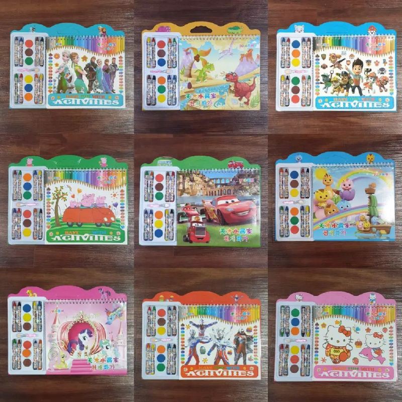 

Buku Gambar set crayon kuas, Buku mewarnai anak, Buku crayon kuas, Buku melukis