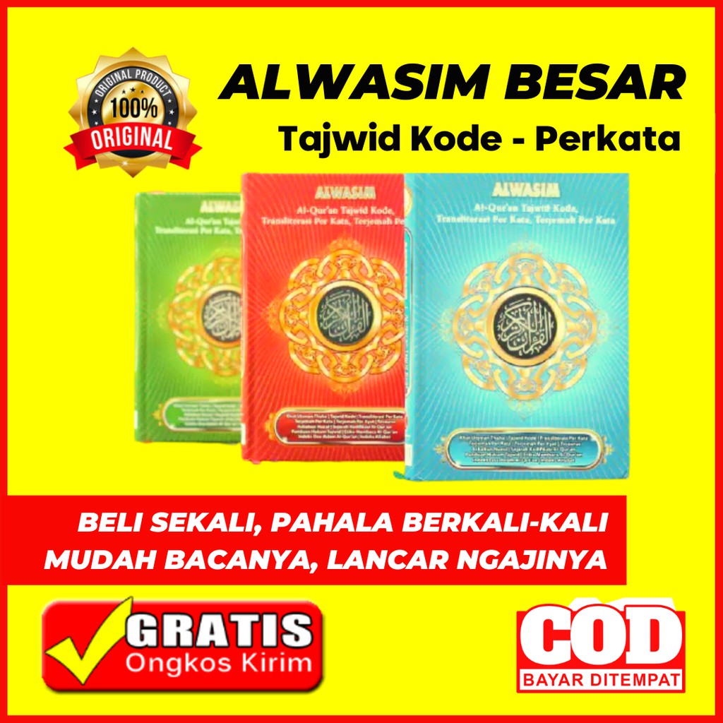 AlQuran Al Wasim Ukuran A4 BESAR dan A5 Al quran Tajwid dan Terjemahan Cocok untuk Pemula Tajwid Kode