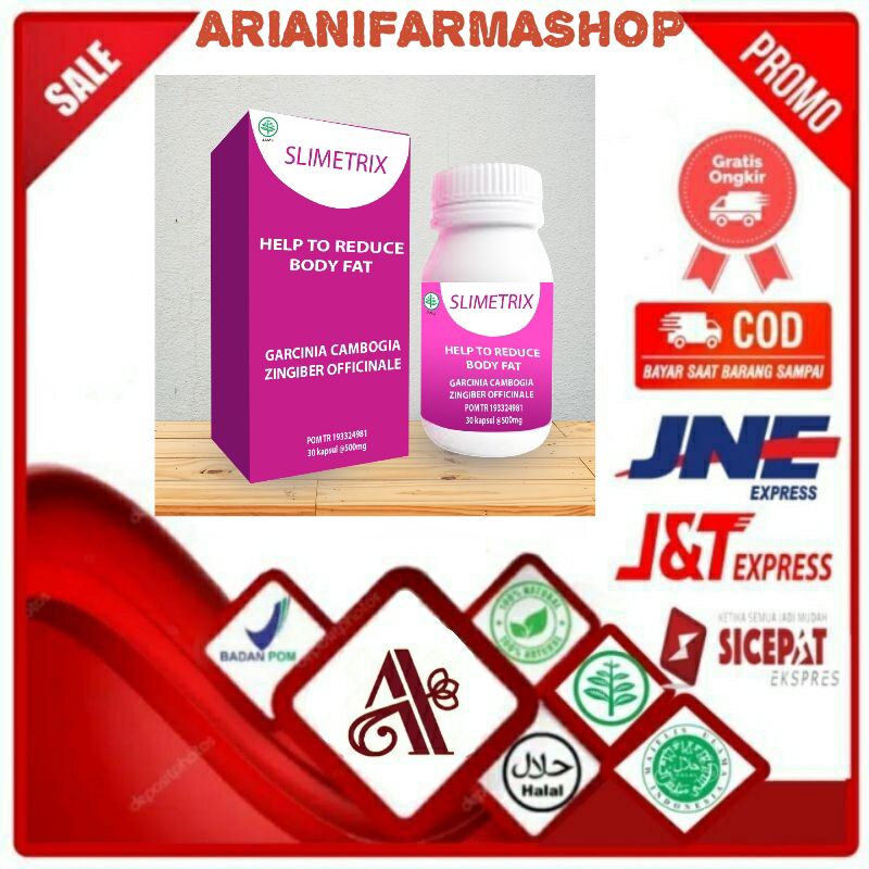 Slimetrix asli original Obat pelangsing badan alami membakar lemak herbal