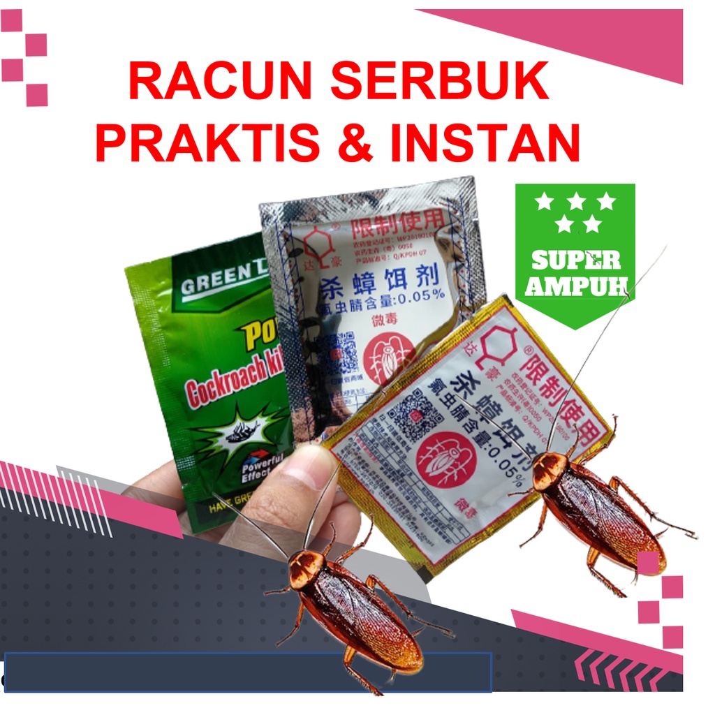 RACUN KECOA SERBUK  SUPER AMPUH MEMBASMI HINGGA KOLONI