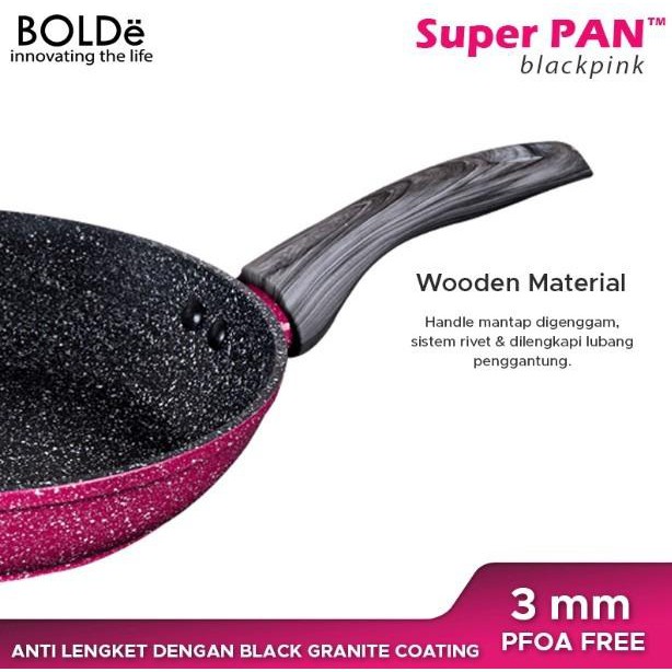 BOLDe Super Pan 22cm Fry Pan BLACKPINK / BOLDe 22cm Fry PAN BLACK PINK