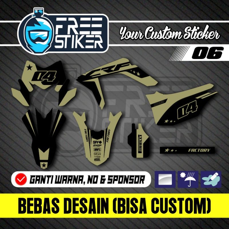 DECAL CRF 150 HIJAU ARMY GREEN